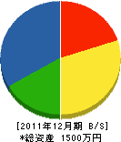 寺島塗装 貸借対照表 2011年12月期