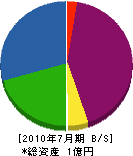 井戸倉建設 貸借対照表 2010年7月期