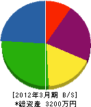 松元建設 貸借対照表 2012年3月期