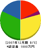 花井建設 貸借対照表 2007年12月期