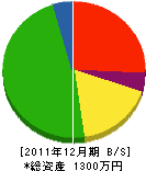 太城工務店 貸借対照表 2011年12月期
