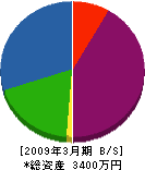 天願土建 貸借対照表 2009年3月期
