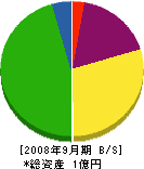 村島建設 貸借対照表 2008年9月期