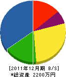 佐々敬建設 貸借対照表 2011年12月期
