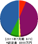 杉村電気商会 貸借対照表 2011年7月期