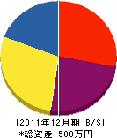 藤本組 貸借対照表 2011年12月期