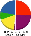安田建築 貸借対照表 2011年12月期