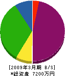 日本電話工業 貸借対照表 2009年3月期