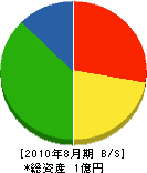 藤井植物園 貸借対照表 2010年8月期