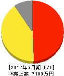 日本電気保安 損益計算書 2012年5月期