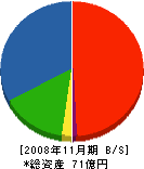 日成工事 貸借対照表 2008年11月期