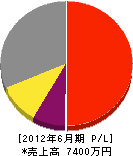 タナベ水道土木 損益計算書 2012年6月期