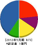長井建設 貸借対照表 2012年5月期