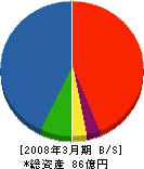 高松組 貸借対照表 2008年3月期