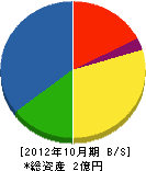 富山土建 貸借対照表 2012年10月期