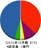 大善硝子店 貸借対照表 2012年10月期