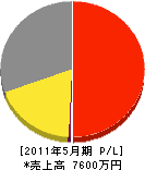 西沢田橋本産業 損益計算書 2011年5月期