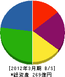 朝日航洋 貸借対照表 2012年3月期