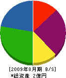 吉村造園 貸借対照表 2009年8月期