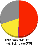 長井工業 損益計算書 2012年5月期