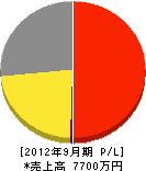 住田ポンプ機工 損益計算書 2012年9月期