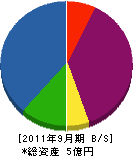 島田電機舎 貸借対照表 2011年9月期