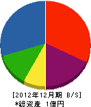 赤津組 貸借対照表 2012年12月期