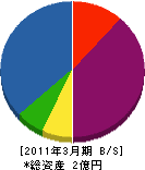 心拓 貸借対照表 2011年3月期