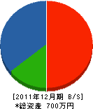 富松電気工事店 貸借対照表 2011年12月期