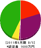 細川建工 貸借対照表 2011年6月期