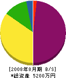 菅本建設 貸借対照表 2008年8月期