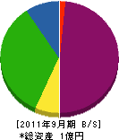 上島開発興産 貸借対照表 2011年9月期