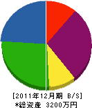 阪本工業 貸借対照表 2011年12月期