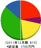 南日本電設・電化 貸借対照表 2011年12月期