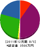 柴山石材店 貸借対照表 2011年12月期