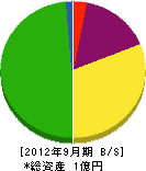 北川工業 貸借対照表 2012年9月期