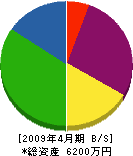 佐々木建設 貸借対照表 2009年4月期