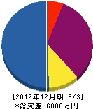 矢野電設工業 貸借対照表 2012年12月期