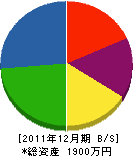 田中設備 貸借対照表 2011年12月期