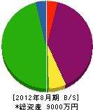 丸彰工務店 貸借対照表 2012年8月期