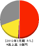 栃木日化サービス 損益計算書 2012年3月期