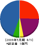 朝倉設備 貸借対照表 2009年5月期