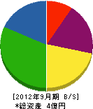 小松建設 貸借対照表 2012年9月期