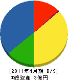 長野サウナ販売 貸借対照表 2011年4月期