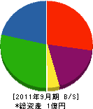 ヤマカ建設 貸借対照表 2011年9月期