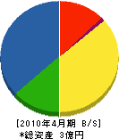 長野サウナ販売 貸借対照表 2010年4月期