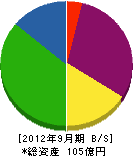関根工務店 貸借対照表 2012年9月期