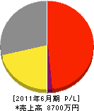 ふじ井電気工事 損益計算書 2011年6月期