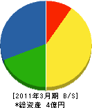青山工管 貸借対照表 2011年3月期