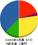 藤井建設 貸借対照表 2008年8月期
